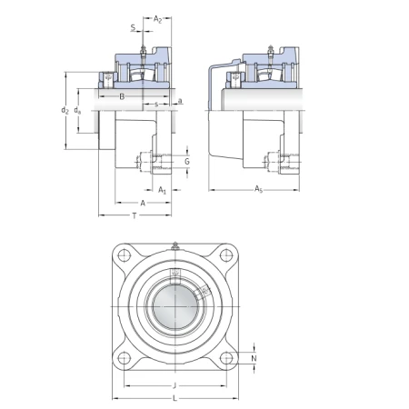 Gối đỡ SKF F4BE 107-SRB-SRH